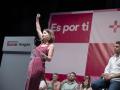 La candidata de Sumar al Congreso, Sira Rego, durante un acto de campaña electoral junto a candidatos al Congreso de los Diputados por la provincia, en la sala Multiusos del Auditorio de Zaragoza, a 7 de julio de 2023, en Zaragoza, Aragón (España). Yolanda Díaz ha viajado a Zaragoza para hacer campaña de su programa electoral de cara a las elecciones generales del próximo 23 de julio.
Marcos Cebrián / Europa Press
(Foto de ARCHIVO)
07/7/2023