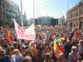 Manifestación en Sevilla en defensa de la igualdad entre españoles y contra la amnistía
