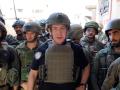 El primer ministro de Israel, Benjamin Netanyahu, junto a los soldados en la Franja de Gaza