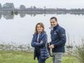 El presidente andaluz, Juanma Moreno y la vicepresidenta tercera del Gobierno y ministra para la Transición Ecológica y el Reto Demográfico, Teresa Ribera