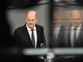 El canciller alemán Olaf Scholz, durante su dicurso en el Bundestag