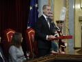 El Rey Felipe pronuncia el discurso de apertura de la XV Legislatura de las Cortes Generales, este miércoles en el Congreso de los Diputados. EFE/Chema Moya