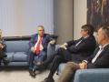 Carles Puigdemont y Santos Cerdán en la reunión en el Parlamento Europeo