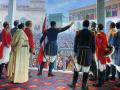 San Martín proclama la independencia del Perú el 28 de julio de 1821, en Lima, Perú