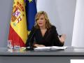 La ministra Portavoz, Pilar Alegría, durante la rueda de prensa tras el Consejo de Ministros