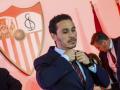 El vicepresidente del Sevilla FC, José María del Nido Carrasco, al comienzo de la Junta General de Accionistas del equipo.