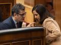 Félix Bolaños y Ione Belarra, en el Congreso durante la pasada legislatura