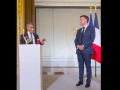 El presidente francés Emmanuel Macron durante la celebración judía en el Elíseo
