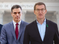 Montaje de Santiago Abascal, Pedro Sánchez y Alberto Núñez Feijóo