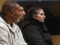 Los tres miembros del clan 'Bocanegra', durante la primera sesión del juicio contra ellos