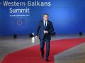 El primer ministro de Polonia, Donald Tusk, llega para asistir a la cumbre UE-Balcanes Occidentales en la sede europea en Bruselas