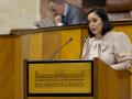 La diputada de Vox Mercedes Rodríguez Tamayo, durante el debate en el Parlamento andaluz