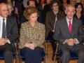 La Reina Sofía y Manuel Barrós durante el acto de presentación del Proyecto sobre la ELA
