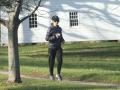 Hilaria Thomas jogging / footing in East Hampton