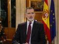 El Rey Felipe VI, durante el mensaje de Navidad de 2022