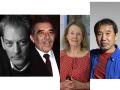 Los escritores Paul Auster, García Márquez, Annie Erraux y Murakami