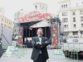 El delegado de Fiestas y Tradiciones Populares, Julián Urbano, en la plaza de las Tendillas