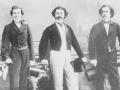 La familia Strauss de izquierda a derecha: Eduard, Johann, y Joseph Strauss