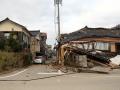 Estado en el que han quedado algunas de las casas tras el terremoto de Japón