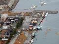 Vista aérea muestra los daños del terremoto en el puerto de Suzu, centro de Japón