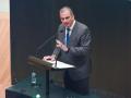 El portavoz de Vox en el Ayuntamiento de Madrid, Javier Ortega Smith, durante una sesión plenaria