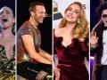 Katy Perry, Chris Martin de Coldplay, Adele y Bruno Mars