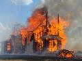 Una iglesia quemada en la provincia Saskatchewan