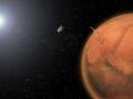 Impresión artística de la sonda Mars Express en Marte
