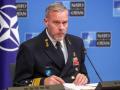 Rob Bauer, jefe del Comité Militar de la OTAN, este jueves en rueda de prensa