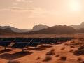 Paneles solares en un desierto