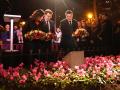 La presidenta de la Comunidad de Madrid, Isabel Díaz Ayuso, y el líder del PP, Alberto Núñez Feijóo, en la ofrenda floral a Gregorio Ordóñez