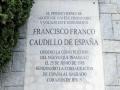 Placa de Francisco Franco en el Cerro de los Ángeles