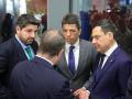 López Miras, Mazón y Moreno conversan con Page en Fitur