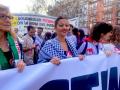 Sira Riego en la marcha propalestina