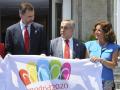 El rey Felipe VI, el presidente del COE Alejandro Blanco y la ex alcaldesa de Madrid Ana Botella, apoyando la candidatura de Madrid 2020