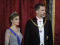 Los Reyes, en una cena de gala en el Palacio Real.