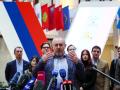 Boris Nadezhdin habla ante los medios tras ser vetado por la Comisión Electoral