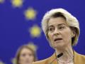 Ursula von der Leyen, durante la sesión del Parlamento Europeo en Estrasburgo