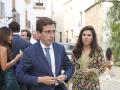 Politician Jose Luis Martinez Almeida and Teresa Urquijo during the wedding of Alejandra Bogas Tapia and Rafael in Ibiza. October 14 2023in Ibiza October 14, 2023