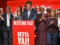 El líder del PSOE gallego, José Ramön Besteiro, tras el escrutinio