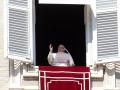 El Santo Padre durante el Ángelus el pasado 18 de febrero