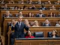 El presidente del Gobierno, Pedro Sánchez, interviene durante la sesión plenaria en el Congreso de los Diputados, a 21 de febrero de 2024, en Madrid (España). En la segunda Sesión de Control del 2024, el Gobierno se somete a las preguntas de la oposición después de qué el Partido Popular ganara con mayoría absoluta y el PSOE obtuviese el peor resultado de su historia en las elecciones gallegas que se celebraron el domingo 18 de febrero. Además durante el pleno se ha tratado la Ley de Amnistía tras la decisión del Parlament de admitir a trámite una iniciativa legislativa popular que pide al Parlament declarar la independencia y las dudas de la justicia suiza sobre que las acciones de Tsunami Democrátic no sean terrorismo sino que tengan carácter político.
21 FEBRERO 2024;CONGRESO;PLENO;SESIÓN PLENARIA;AMNISTÍA;GUARDIA CIVIL;ELECCIONES GALLEGAS;
A. Pérez Meca / Europa Press
21/2/2024