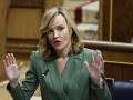 La ministra de Educación, Formación Profesional y Deportes y portavoz del Gobierno, Pilar Alegría, interviene durante la sesión de control al Gobierno, este miércoles, en el Congreso de los Diputados. EFE/ Chema Moya