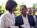 Diana Morant, y José Luis Ábalos, tras registrar la candidatura del PSPV-PSOE pro Valencia al 23-J