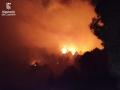 Imagen del incendio forestal originado en la localidad castellonense de Toga