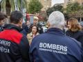 Robles y Catalá junto a miembros de Bomberos de Valencia, del Consorcio Provincial y de la UME, este lunes