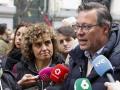 Los representantes del PP en la manifestación contra la Amnistía