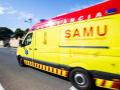 Una ambulancia SAMU de camino al lugar de los hechos