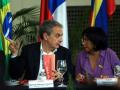 El expresidente de España, José Luis Rodríguez Zapatero, con la vicepresidenta de Venezuela, Delcy Rodríguez