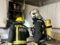 Intervención de los Bomberos de Córdoba en una cocina